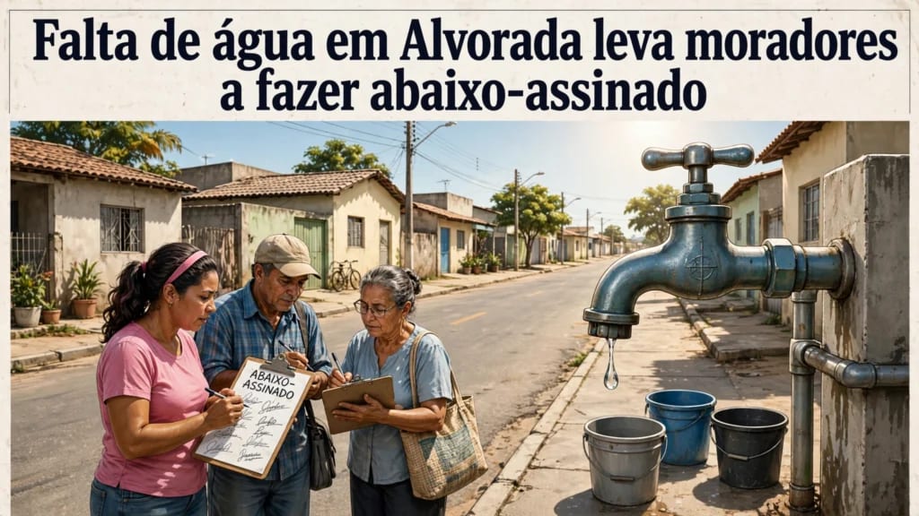 Falta de água em Alvorada leva moradores a fazer abaixo-assinado