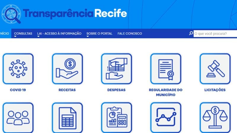 Portal da Transparência do Recife volta a funcionar após críticas da oposição