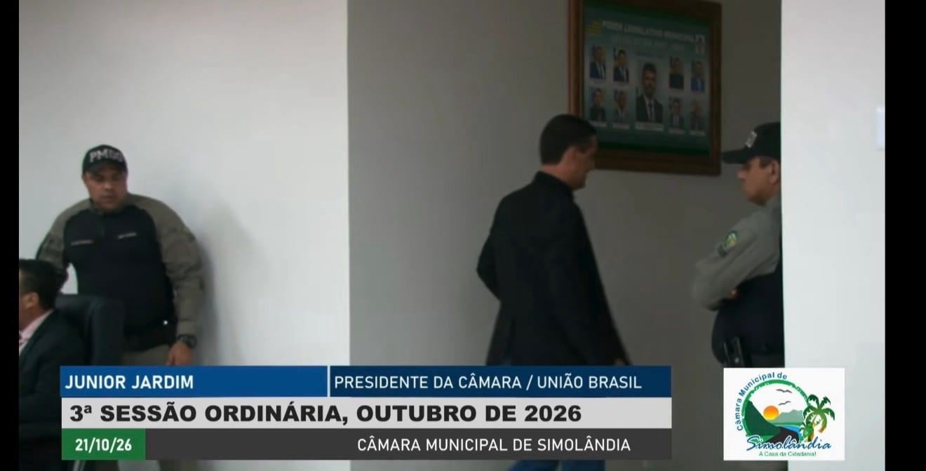 Presidente da Câmara de Simolândia manda polícia retirar vereador durante sessão