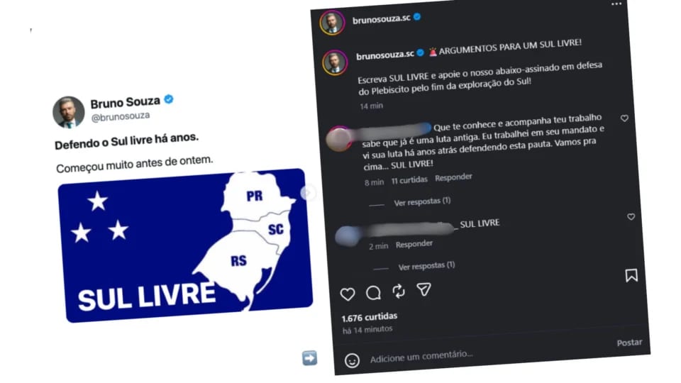 Em surto separatista, deputado eleito propõe rasgar a Constituição e fatiar o Brasil