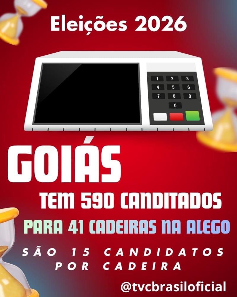 590 candidatos disputam 41 cadeiras da Alego em Goiás