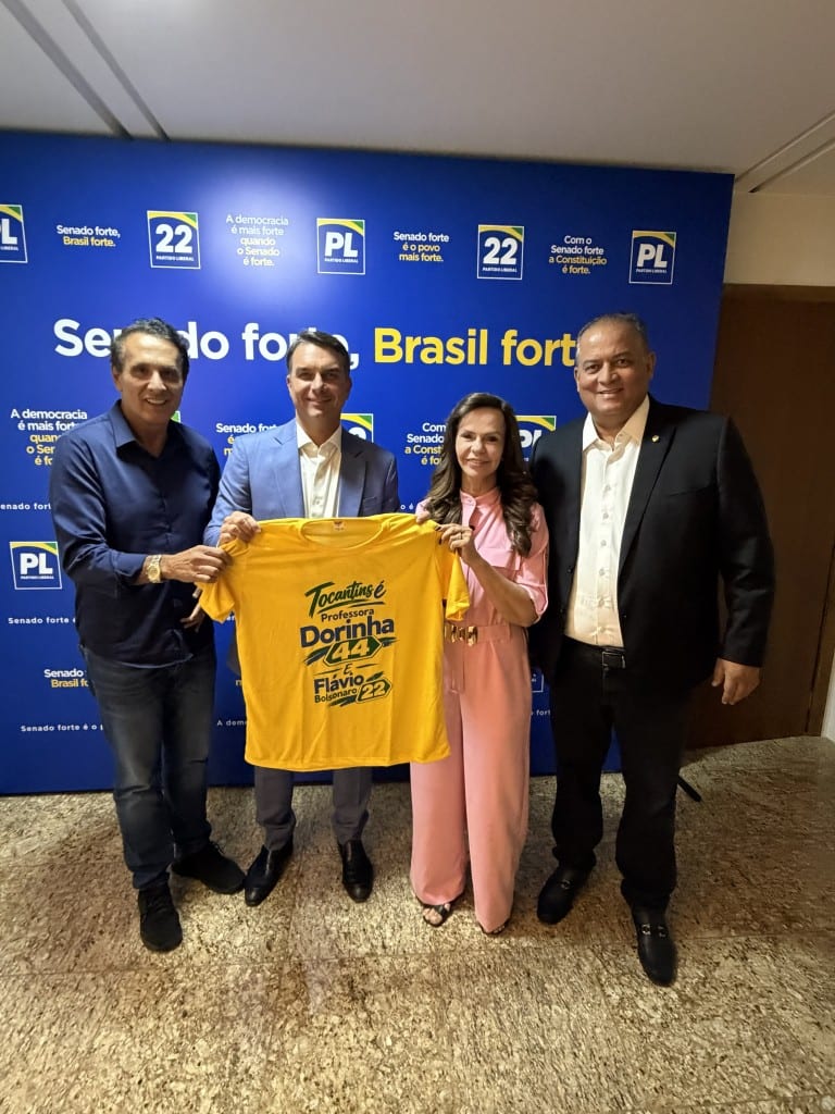 ELEIÇÕES 2026 – 2º TURNO – Candidato a presidente Flávio Bolsonaro, grava video ao lado de Dorinha e Eduardo Gomes: “Par