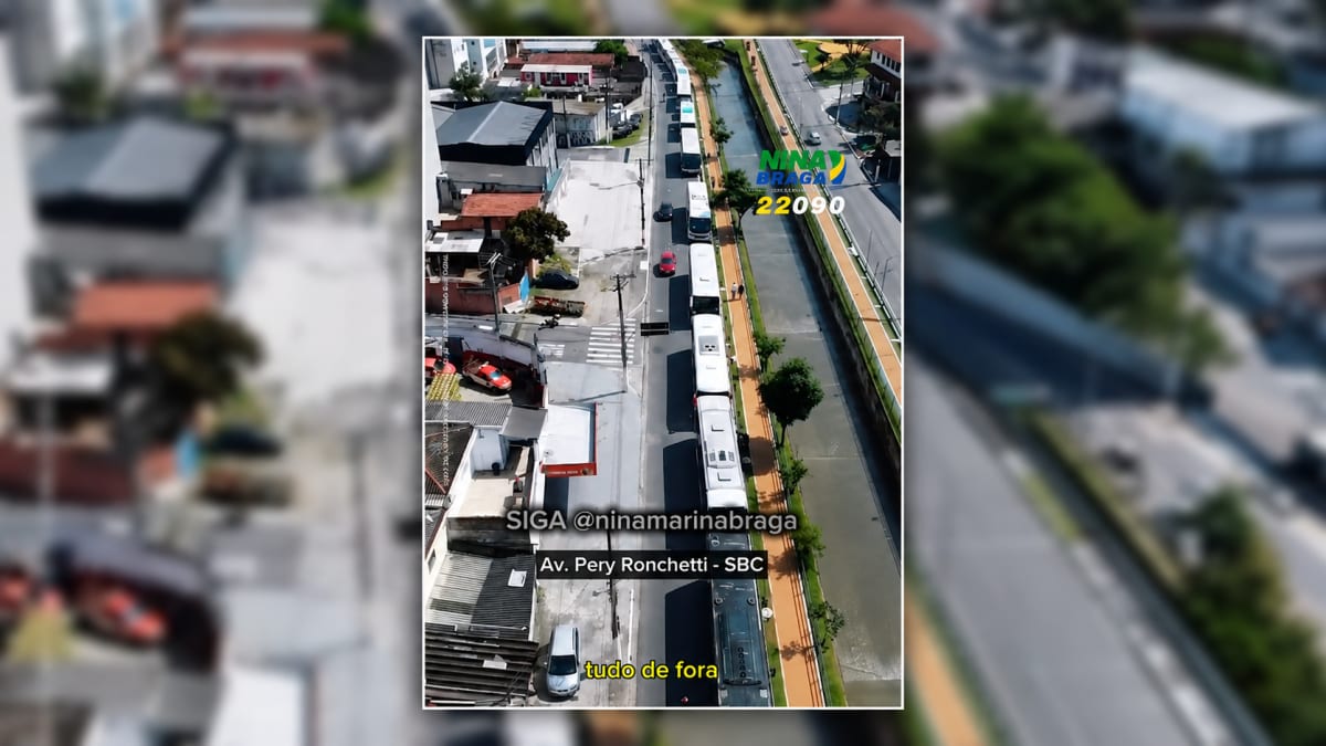 PL mostra ônibus enfileirados no ato pró-Lula em São Bernardo (16.ago.2026)