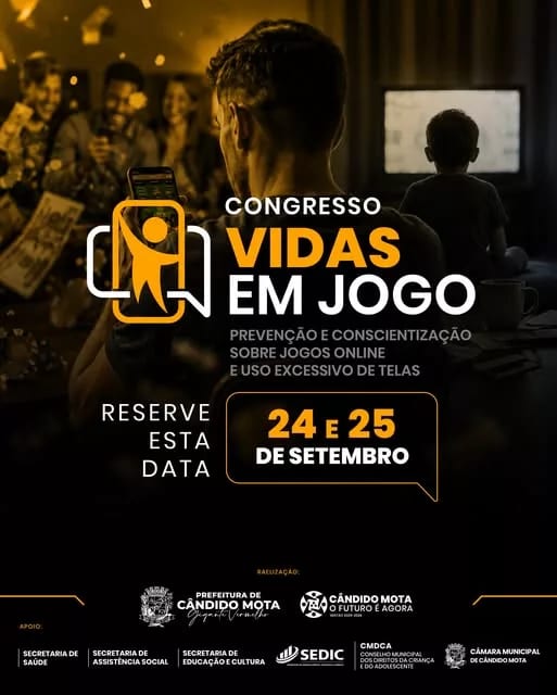 Vem aí o Primeiro Congresso "Vidas em Jogo" de Cândido Mota/SP