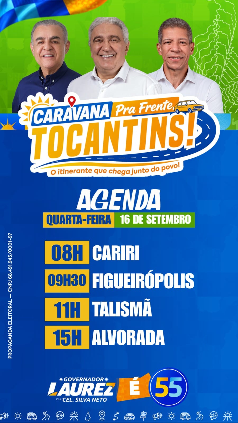 Laurez Moreira inicia nesta quarta caravana pelo Sul do Tocantins