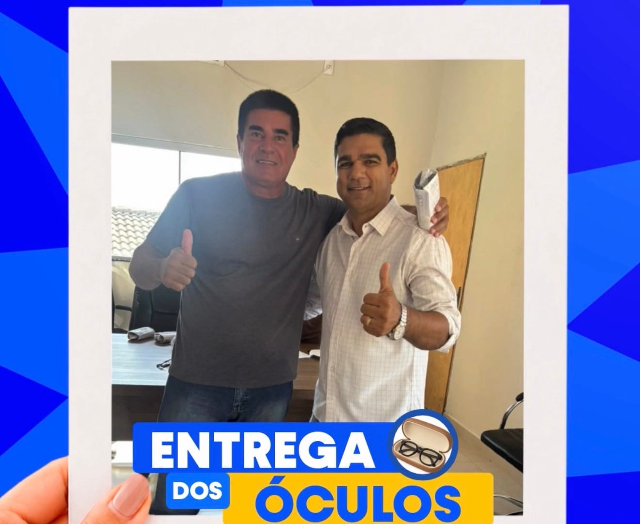 Óculos entregues a pacientes atendidos pelo Deputados Aqui em Guarani de Goiás