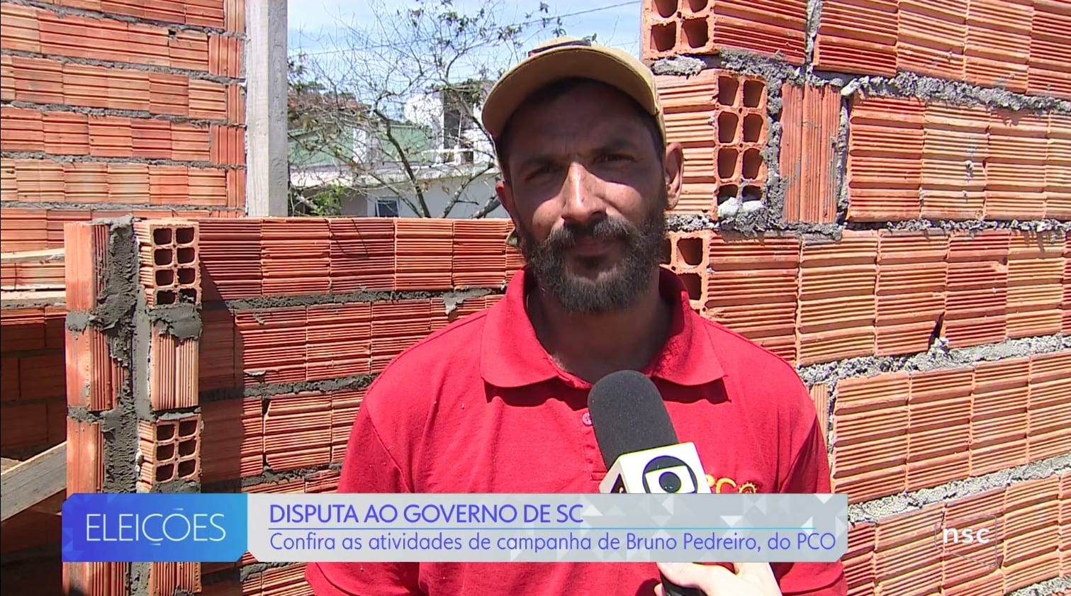 Bruno Pedreiro (PCO) fez campanha em obra nos Ingleses e criticou concessões