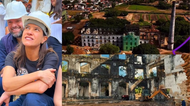 Raquel Lyra vistoria obras da antiga Fábrica Tacaruna que virará Centro de Formações