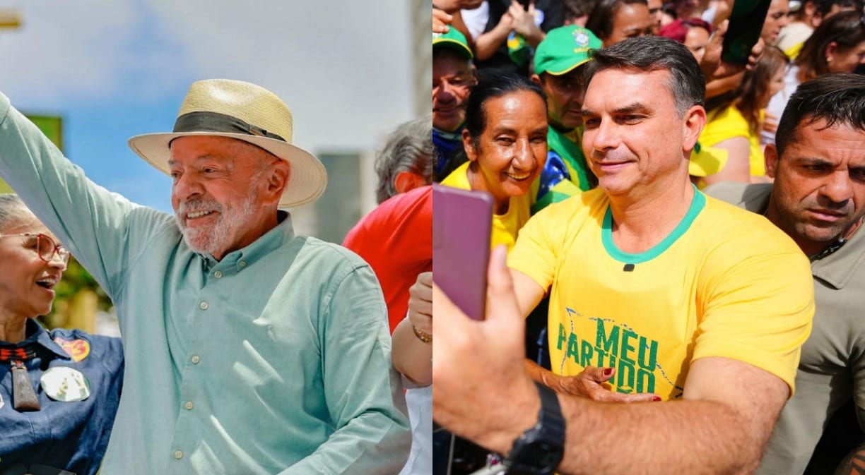 Lula alerta para cortes sociais, e Flávio promete manter benefícios no primeiro guia do segundo turno