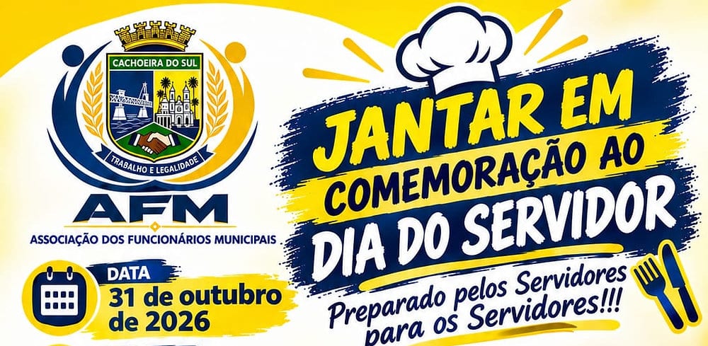 AFM promove jantar em comemoração ao Dia do Servidor Público em Cachoeira neste sábado