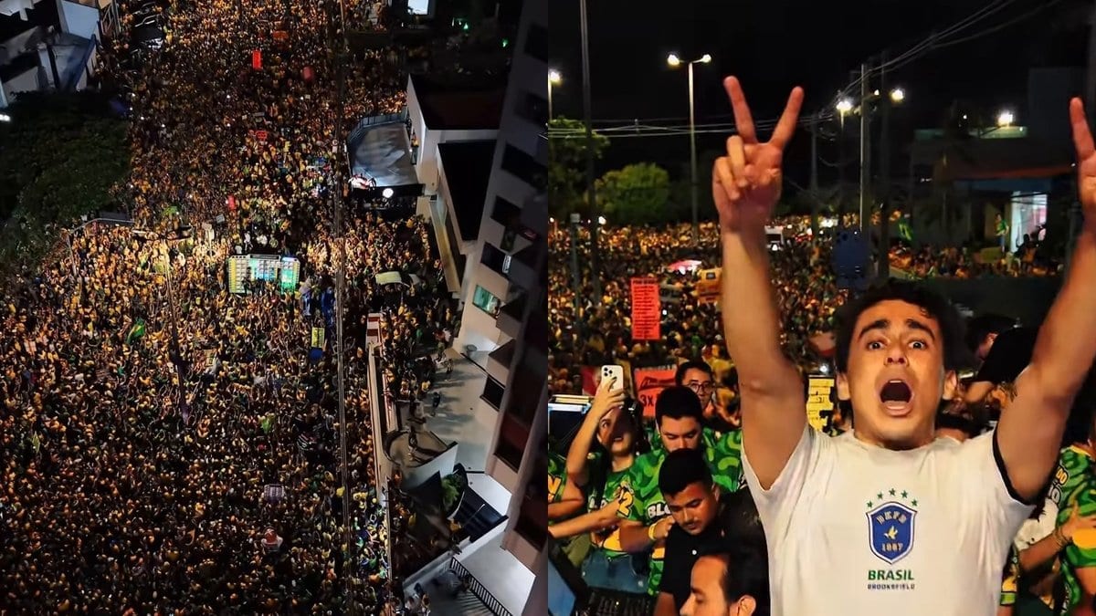 Nikolas leva ‘Bloquinho do 22’ e arrasta multidão pelas ruas de Aracaju