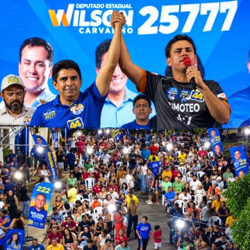 Wilson Carvalho reúne multidão no bairro São João ao lado de Lucas Campelo