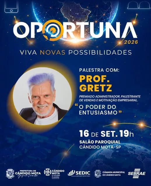Salve a data: OPORTUNA 2026 acontece na segunda quinzena de setembro em Cândido Mota/SP