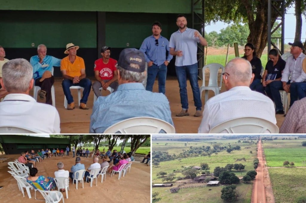 Prefeito Rodrigo Benassi reúne comunidade de Nova Galileia e empreiteira para detalhar pavimentação da MT-410
