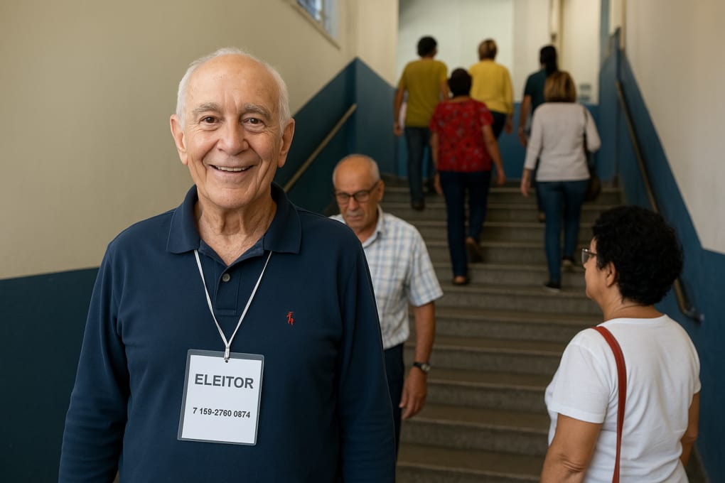 Idoso Vota 10 dias após cirurgia e reafirma seu compromisso cívico