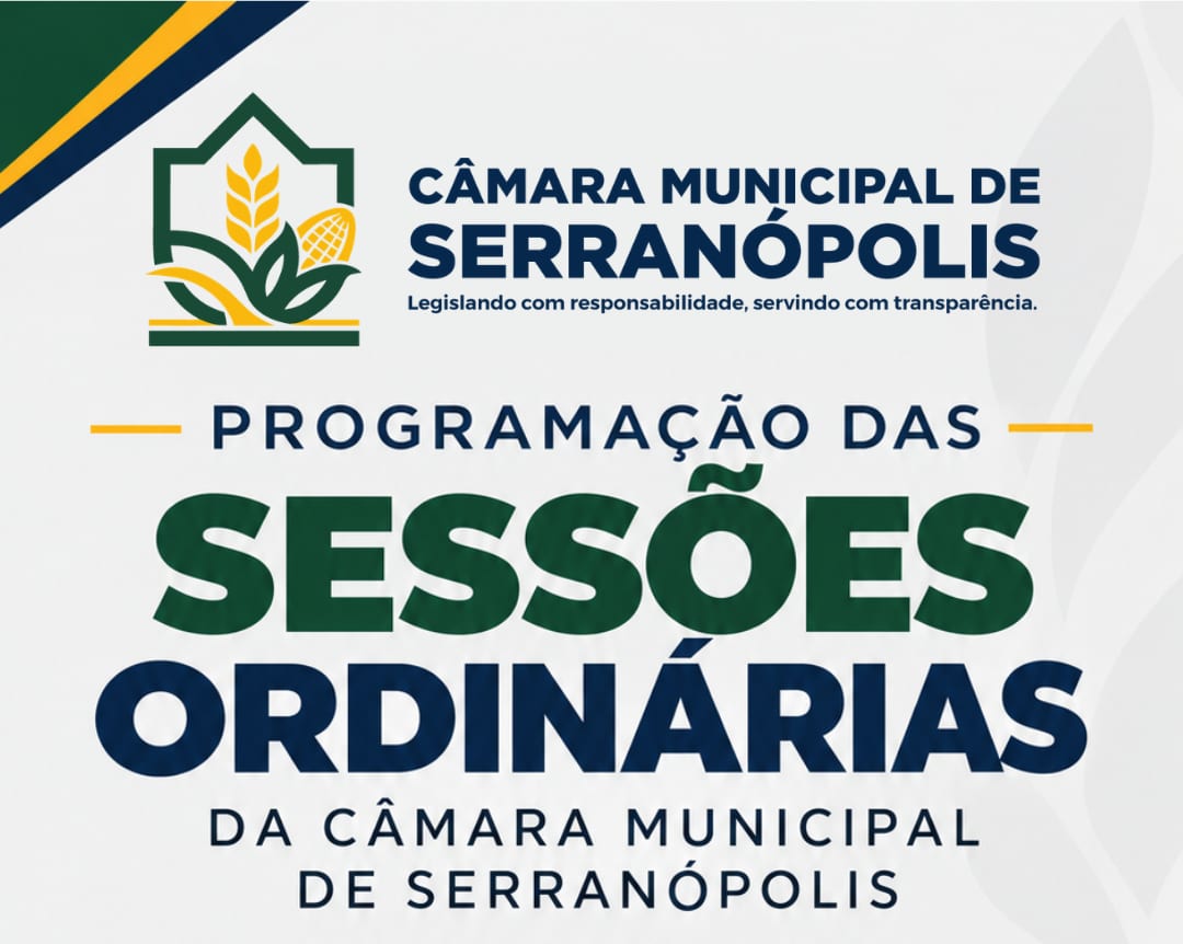 Câmara convida população para Sessões Outubro 2026