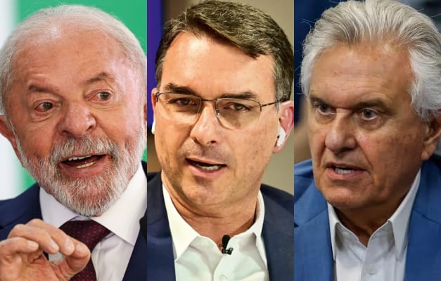 Flávio Bolsonaro lidera em Goiás com 33%; Lula tem 27% e Caiado 23%