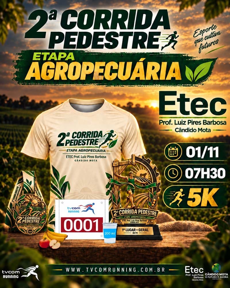 Etec de Cândido Mota realiza 2ª Corrida Pedestre neste domingo