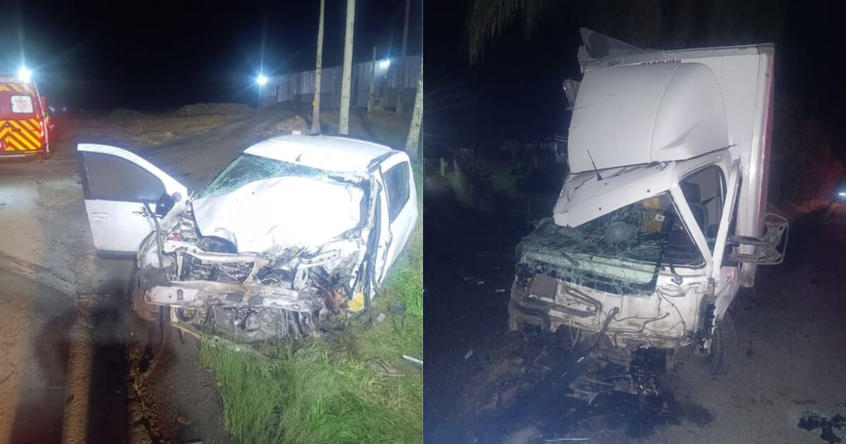 Colisão entre carro e caminhão na BR-470 deixa um morto