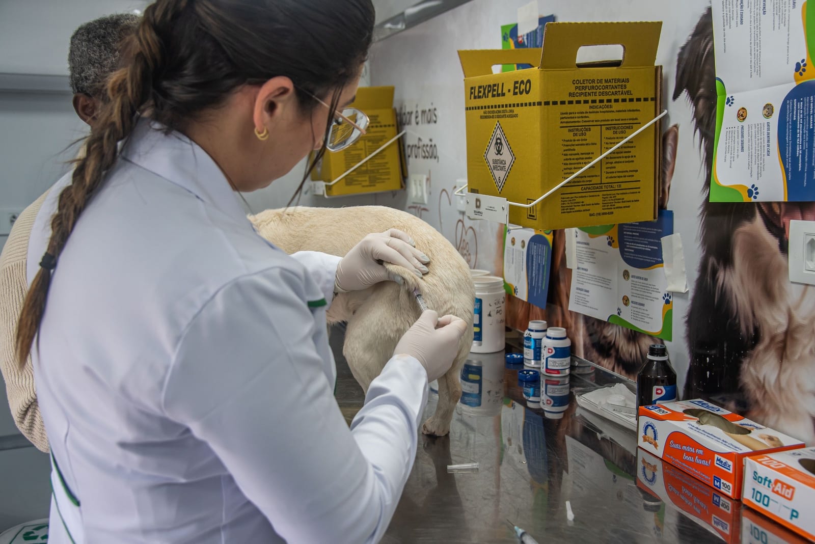 Prefeitura de Paranaguá e Governo do Paraná realizam Campanha de Vacinação para cães e gatos com o VetMóvel