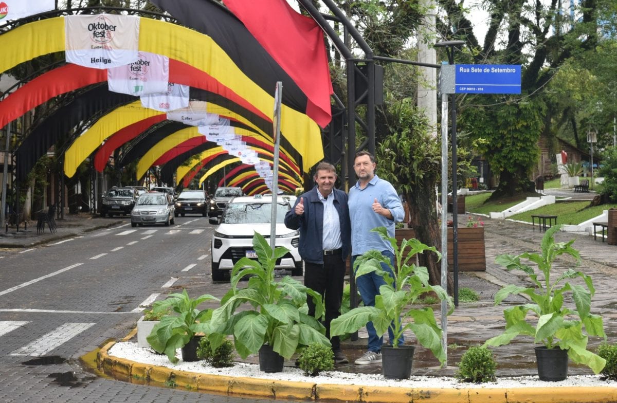 Plantas de fumo decoram Marechal Floriano para a 41ª Oktoberfest