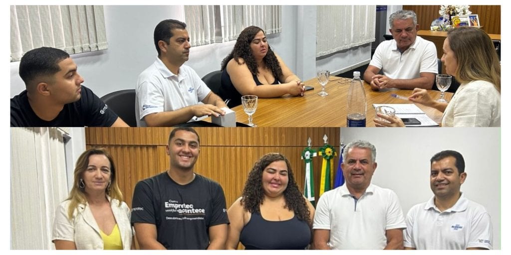 Prefeito Fontoura recebe equipe do Sebrae e avança com projeto Cidade Empreendedora em Figueirópolis