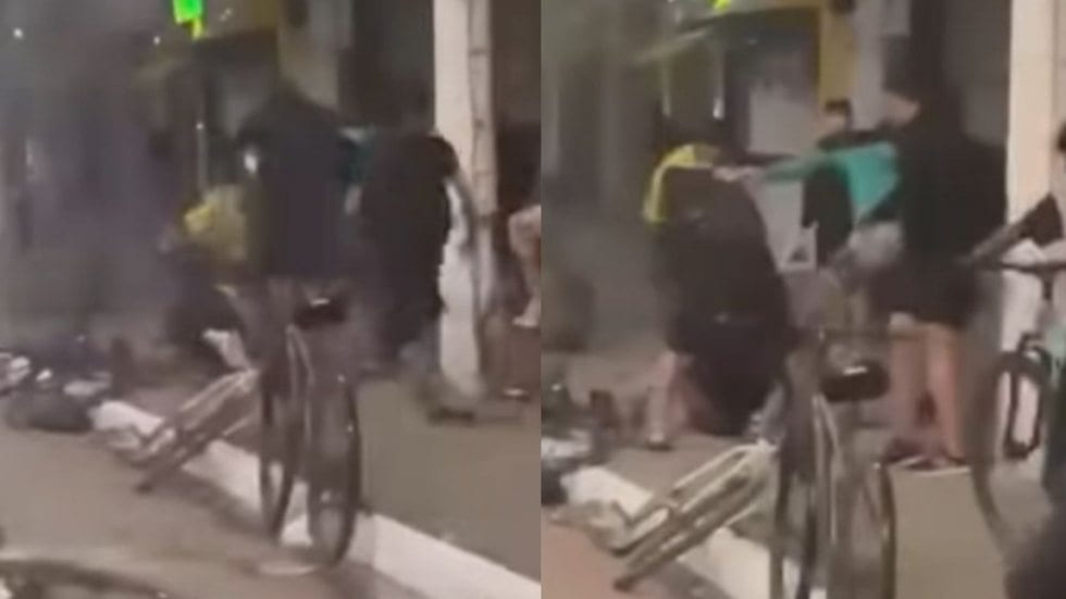 Grupo de estudantes agride jovem na saída de escola estadual em Vicente de Carvalho