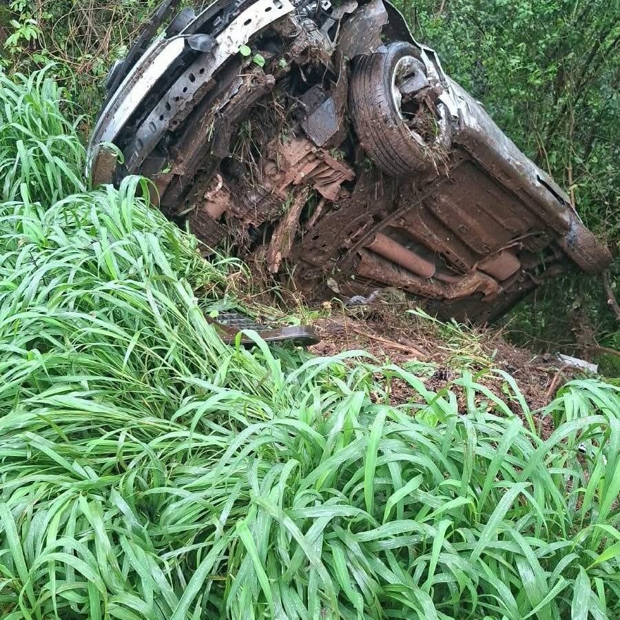 Motorista fica ferida após saída de pista na ERS-522 entre Ijuí e Augusto Pestana