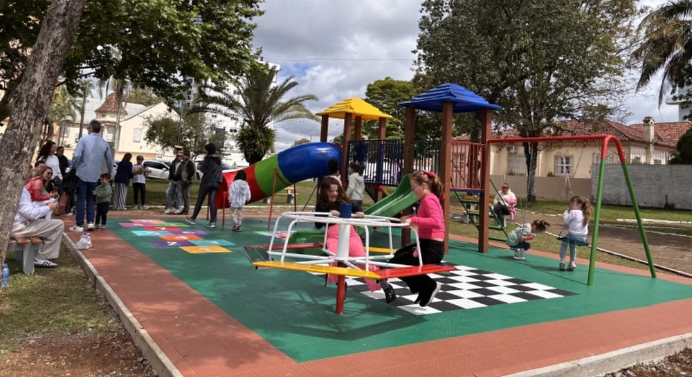 Cachoeira do Sul inaugura segunda pracinha modular pedagógica