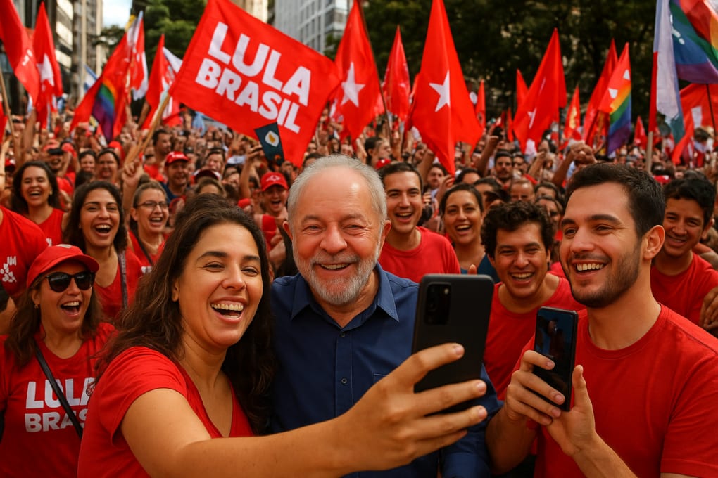 Lula celebra reeleição e destaca necessidade de regular plataformas digitais