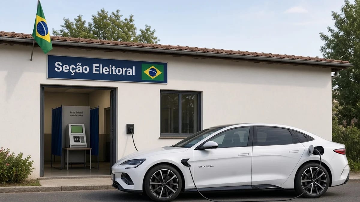 Carro elétrico BYD salva cartório eleitoral no Paraná