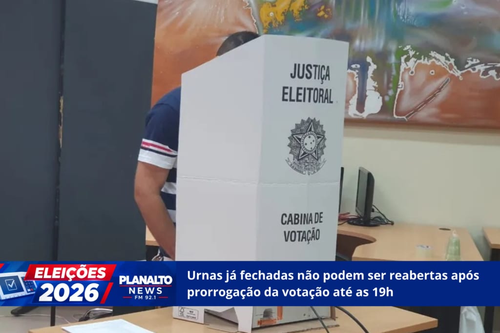Urnas já fechadas não podem ser reabertas após prorrogação da votação até as 19h