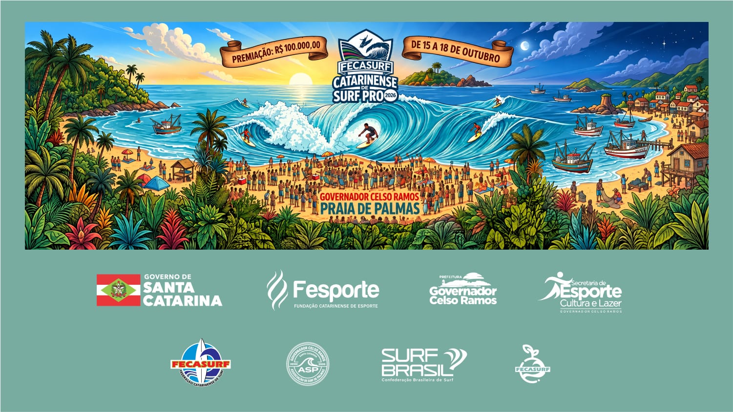 Inscrições seguem abertas para o Circuito Catarinense de Surf Pro em Governador Celso Ramos