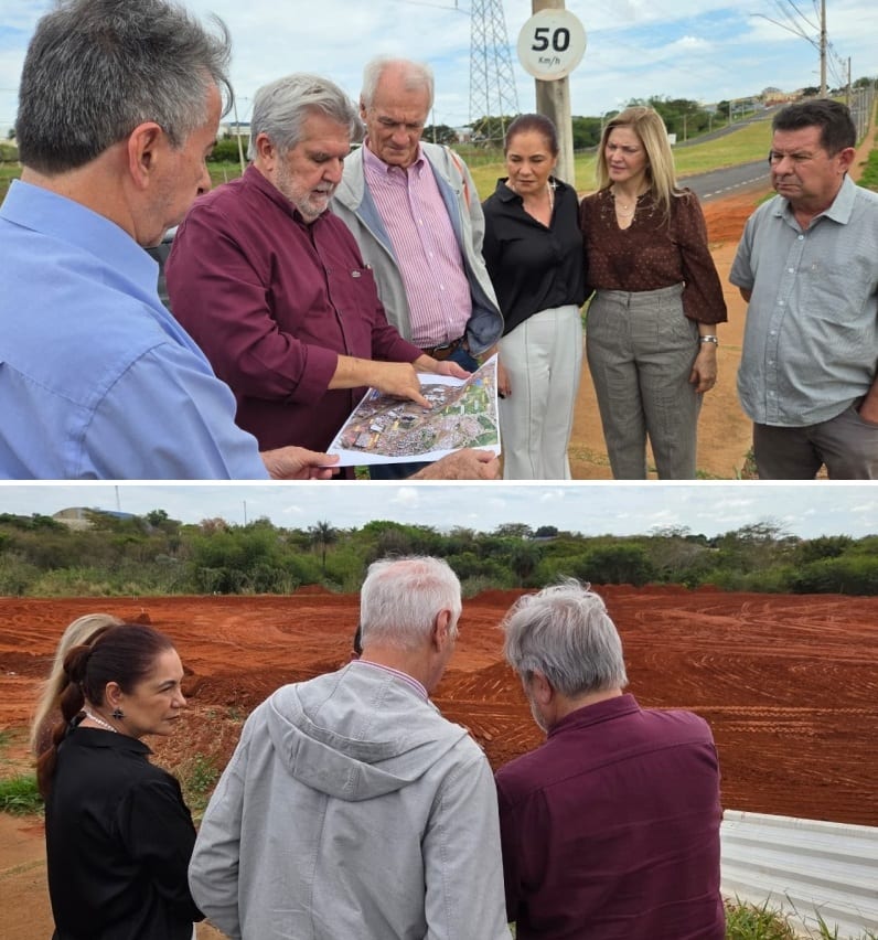 Prefeito Jorge Seba recebeu presidente da FecomercioSP e mostrou obra do novo Senac