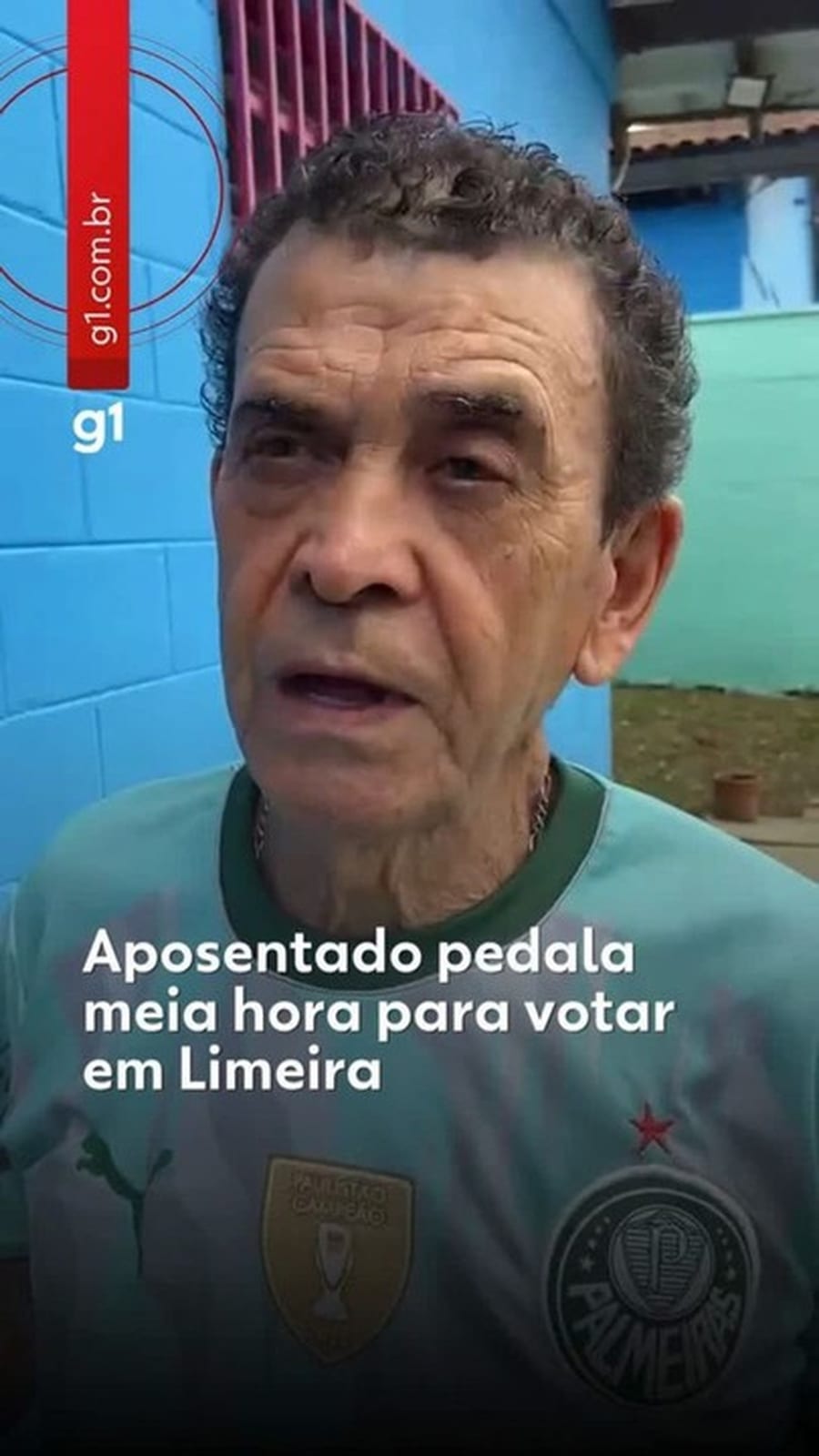 Aposentado pedala meia hora para chegar a ponto de votação: 'Só assim temos direito de reclamar', diz