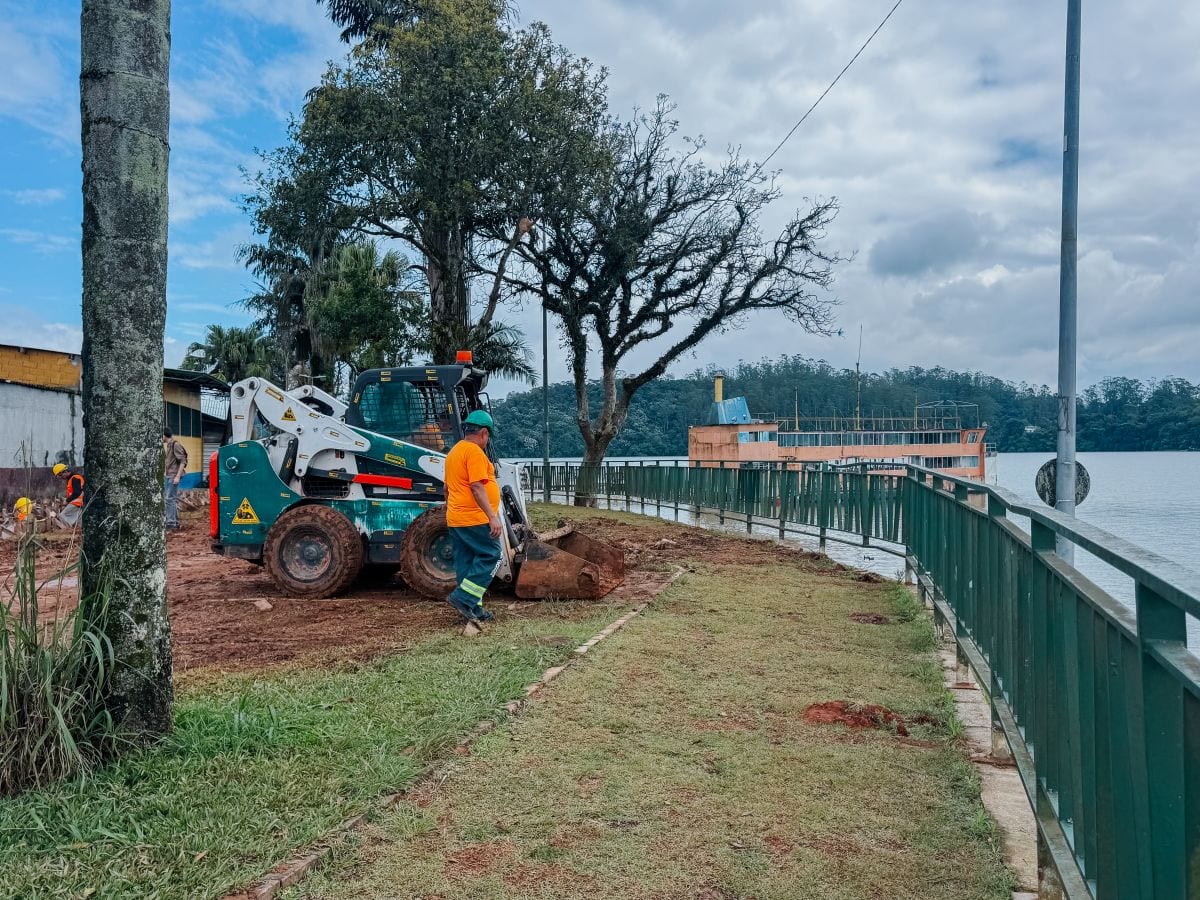 Marco histórico, obras na Prainha do Riacho Grande, em São Bernardo, avançam com intervenções de infraestrutura