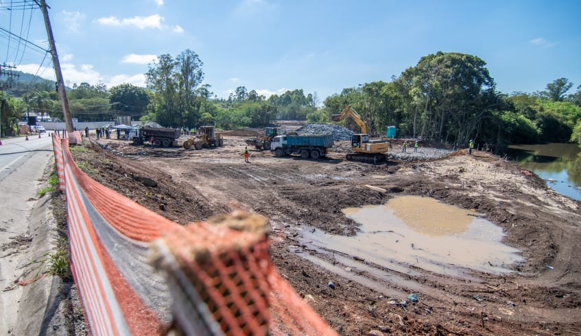 Obras da nova ponte da Volta Fria, em Mogi, são iniciadas e devem durar 12 meses
