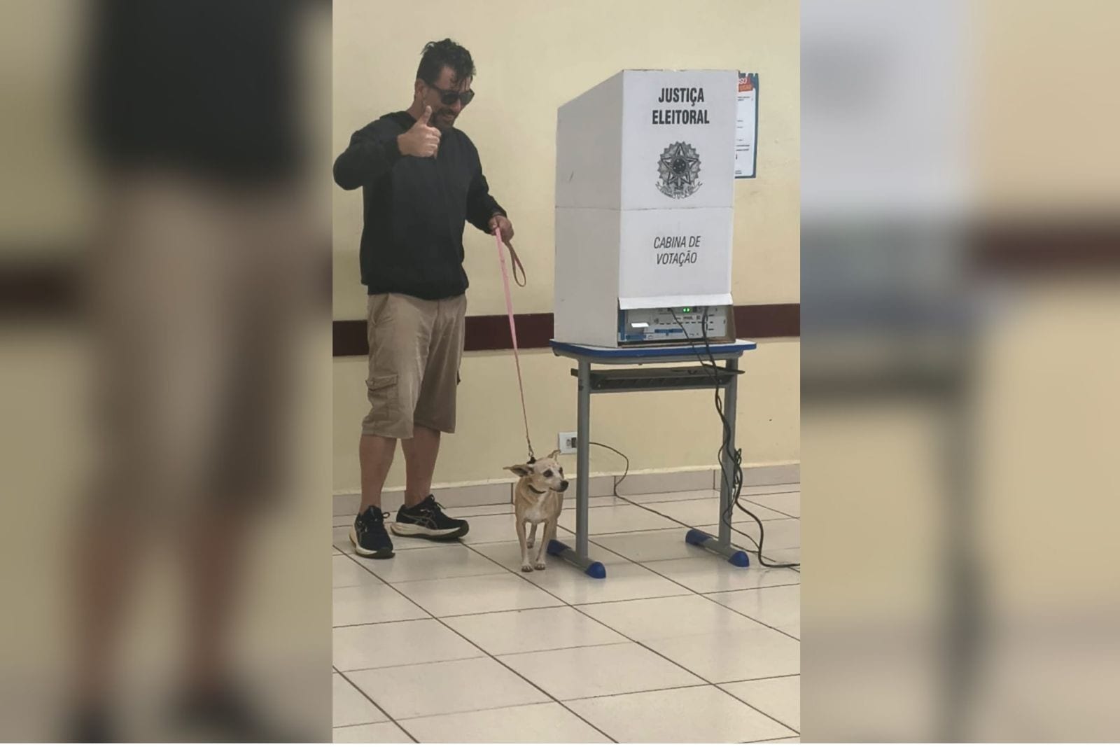 Jornalista leva cachorra para votar nas eleições pela quarta vez no interior de SP: 'É parte da nossa família'