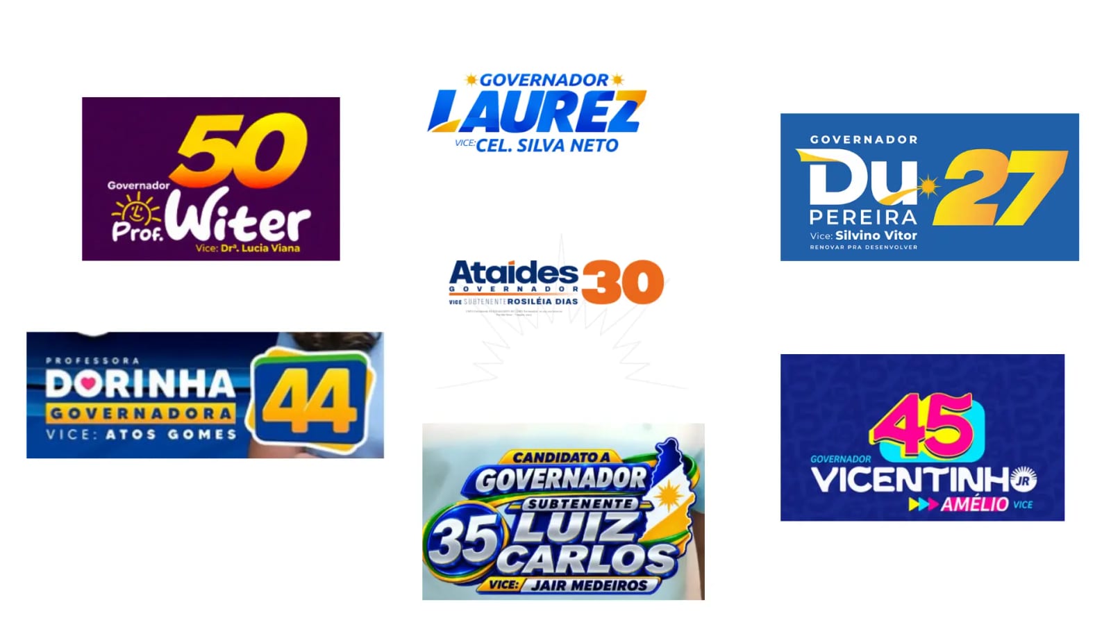 Identidade visual das campanhas ao Governo do Tocantins em 2026