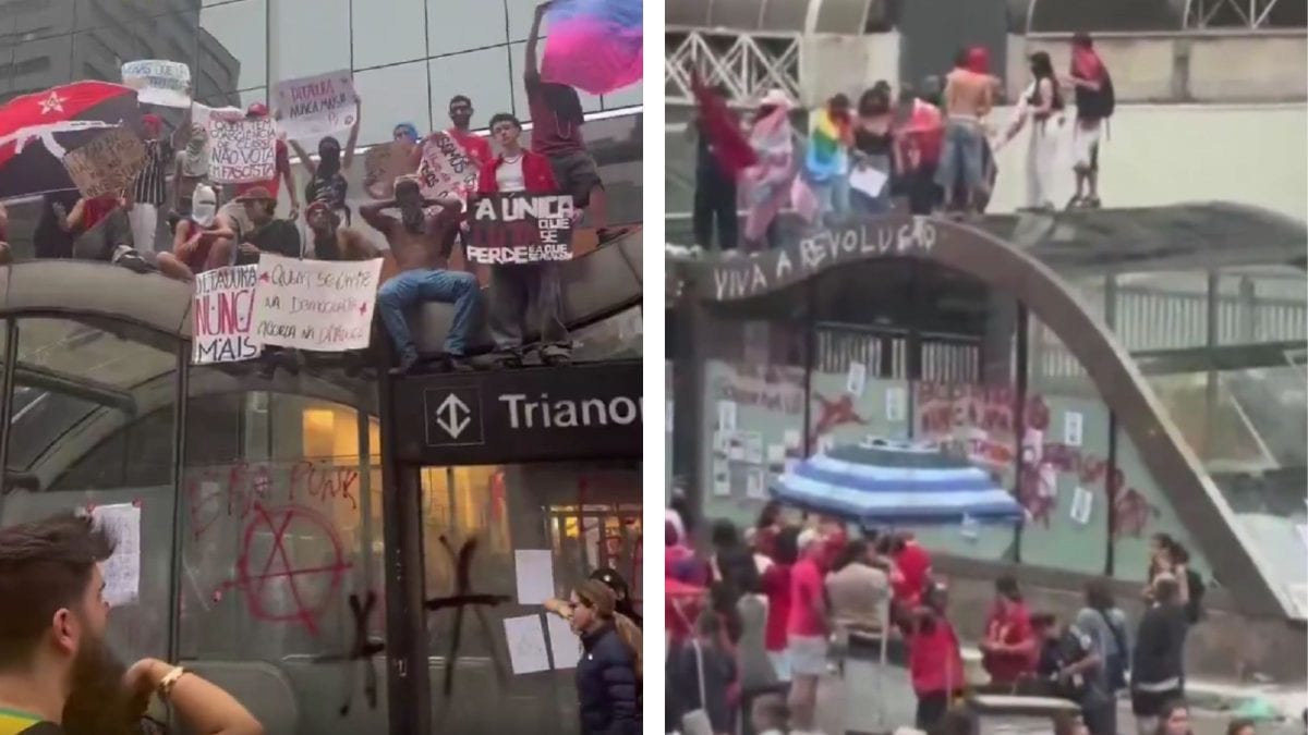 Vandalismo marca fim de ato de Lula na Avenida Paulista; veja vídeos