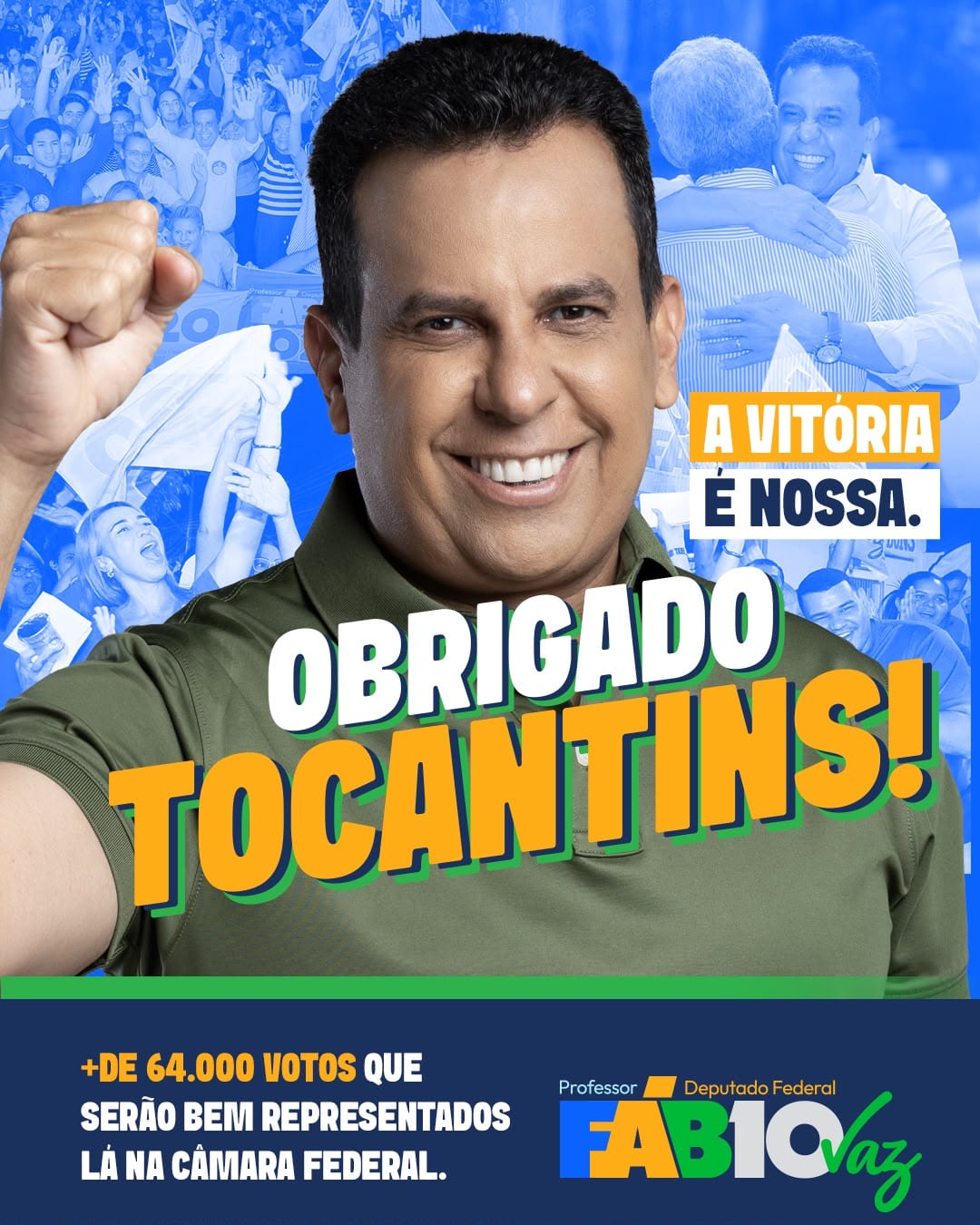 Fábio Vaz eleito deputado federal no Tocantins com 64.541 votos