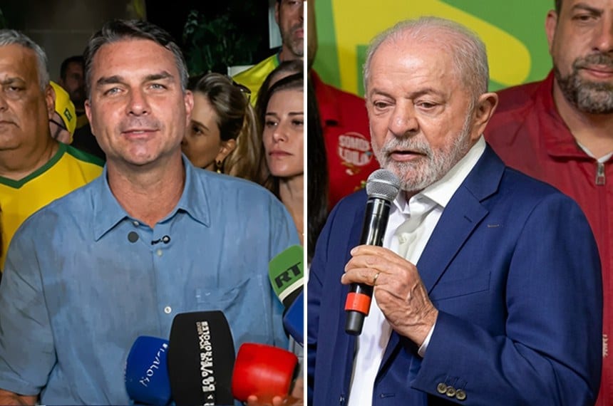 Em Aparecida, Flávio Bolsonaro abre 49 mil votos sobre Lula no primeiro turno