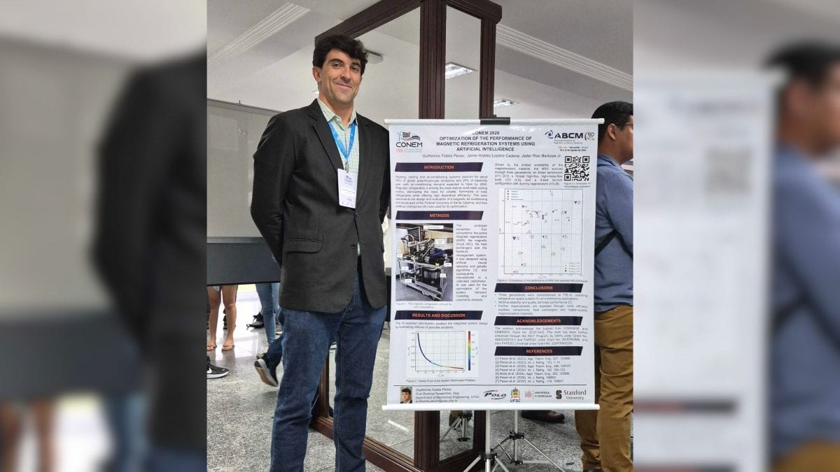 Usando IA, pesquisador da UFSC desenvolve refrigerador que não polui e é premiado em congresso nacional