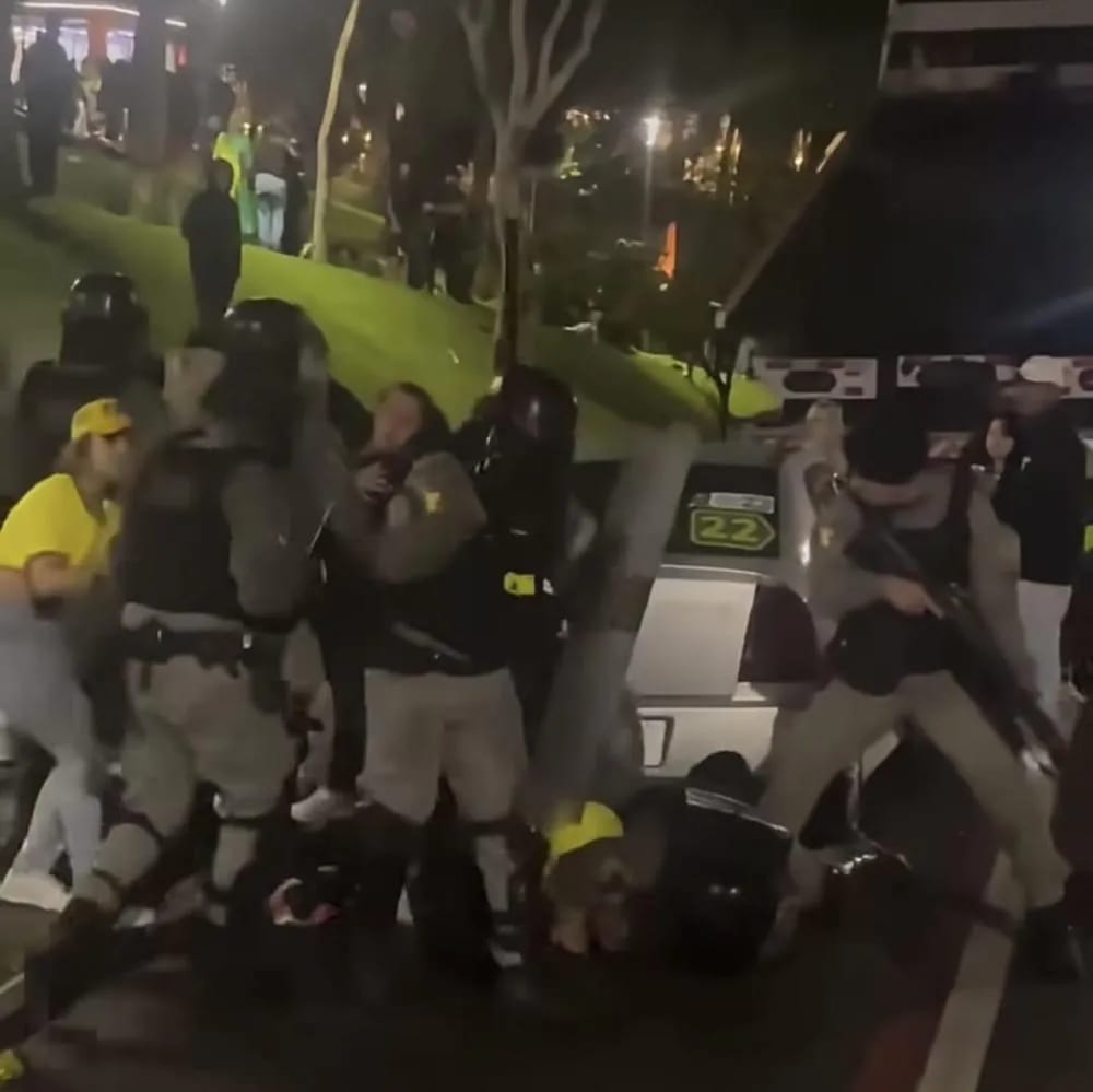 BM intervém em tumulto entre manifestantes no bairro Planalto