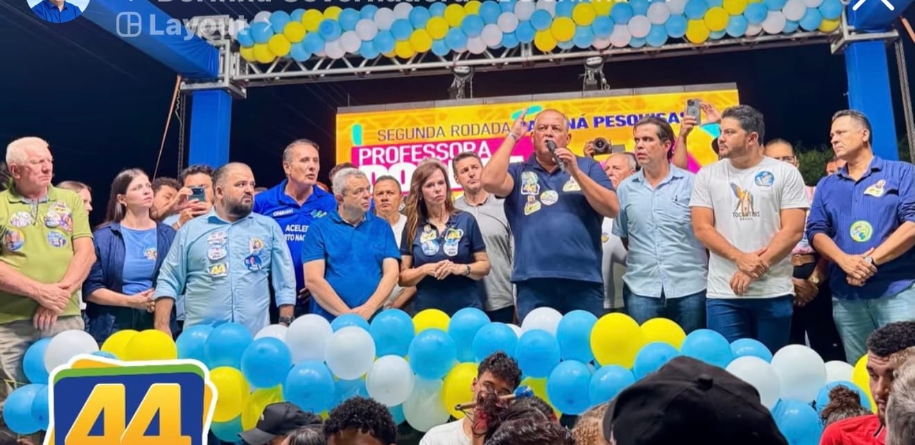 Gomes diz em Porto Nacional que pesquisas mostram crescimento consistente de Dorinha
