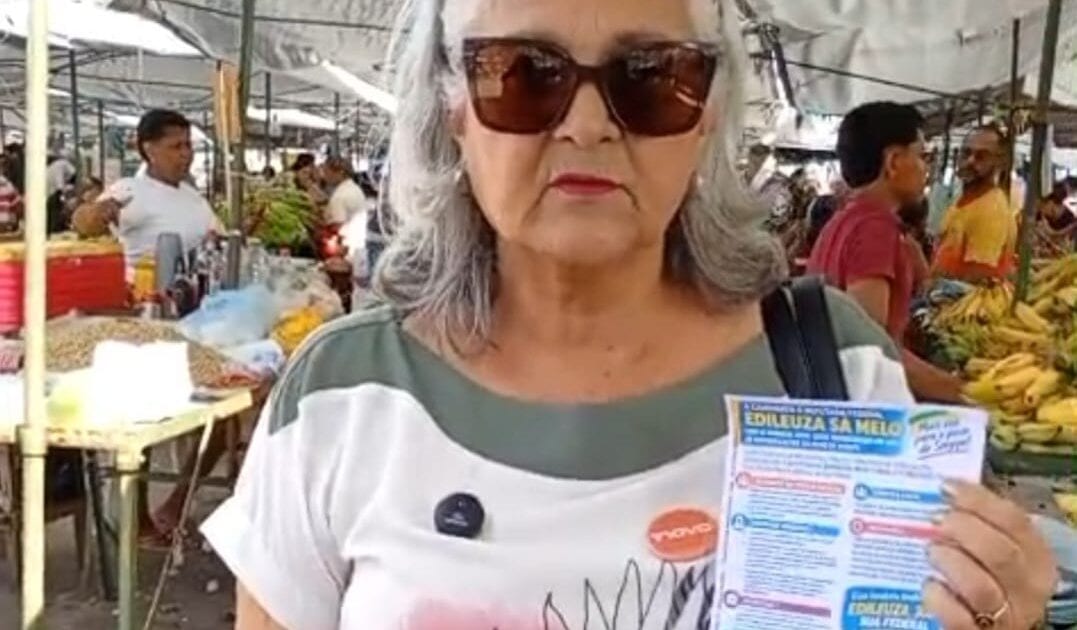 Edileuza Sá Melo visitou feira do Orlando Dantas em Aracaju neste domingo