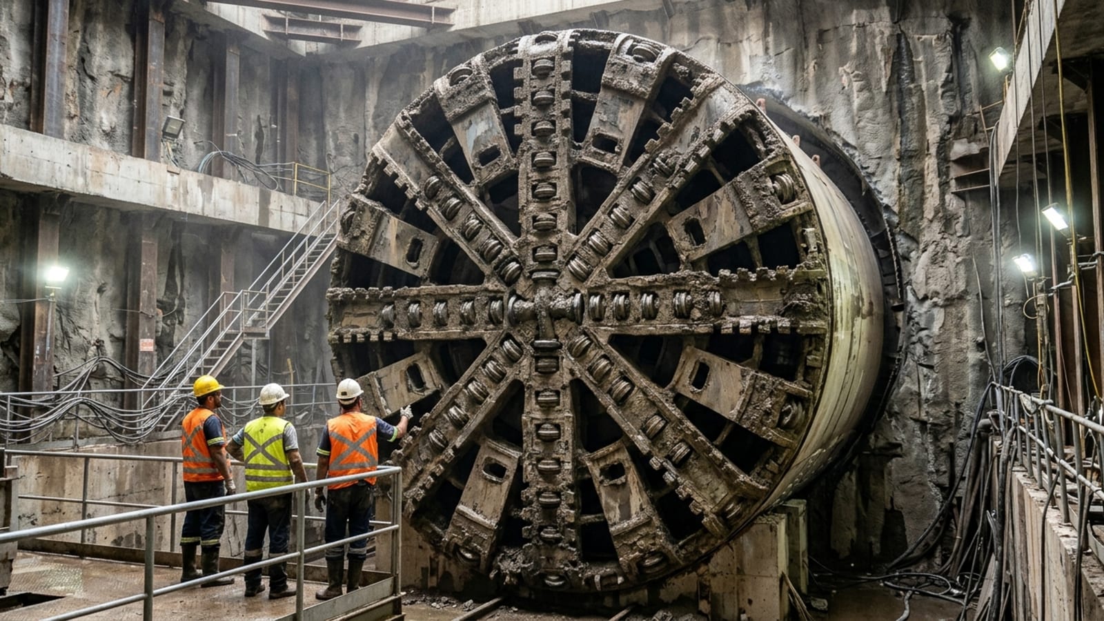 Máquina de 2.100 toneladas e 100 metros de comprimento escava um túnel sob São Paulo e instala o concreto enquanto avanç