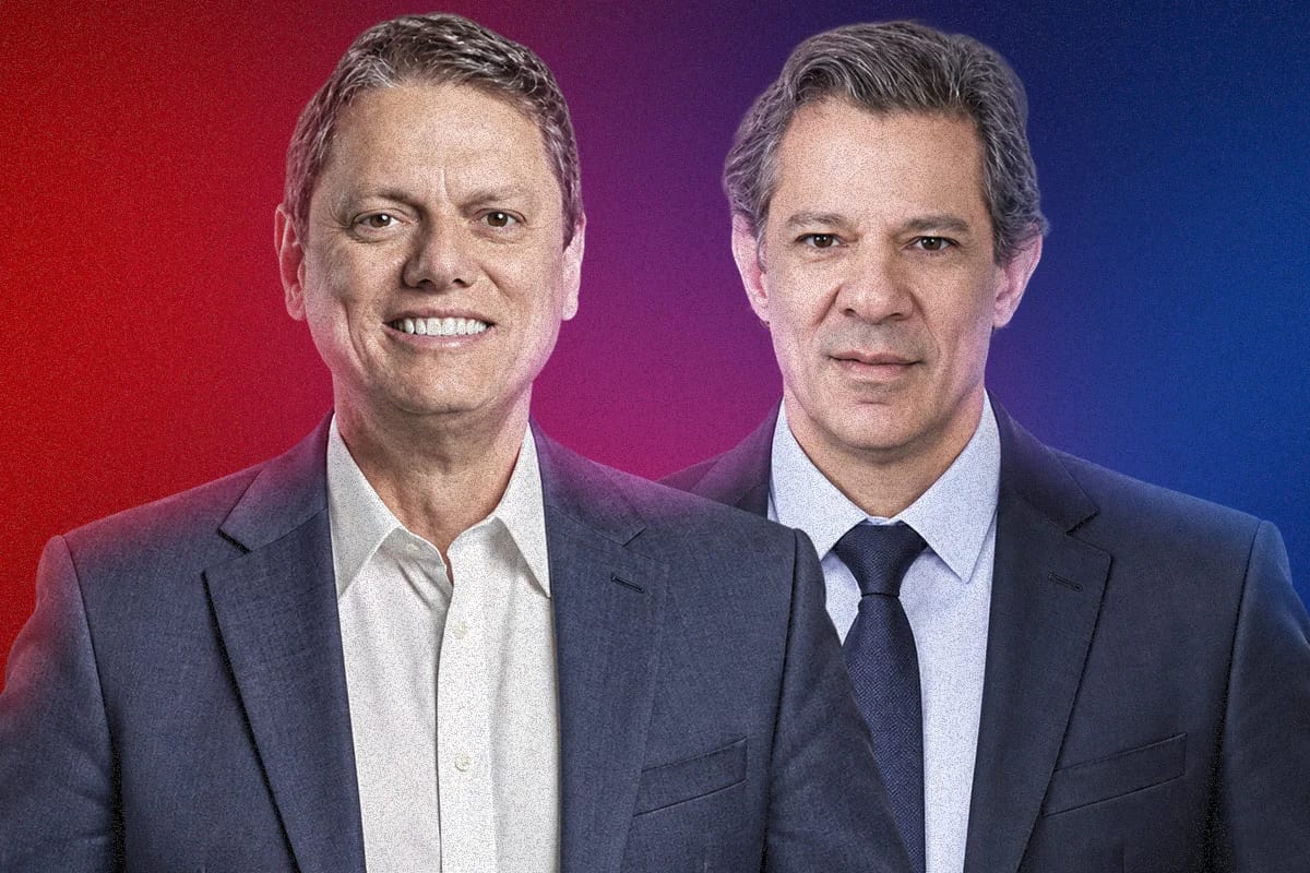 Tarcísio (Republicanos) e Haddad (PT) debatem na TV Globo nesta terça (29/9)