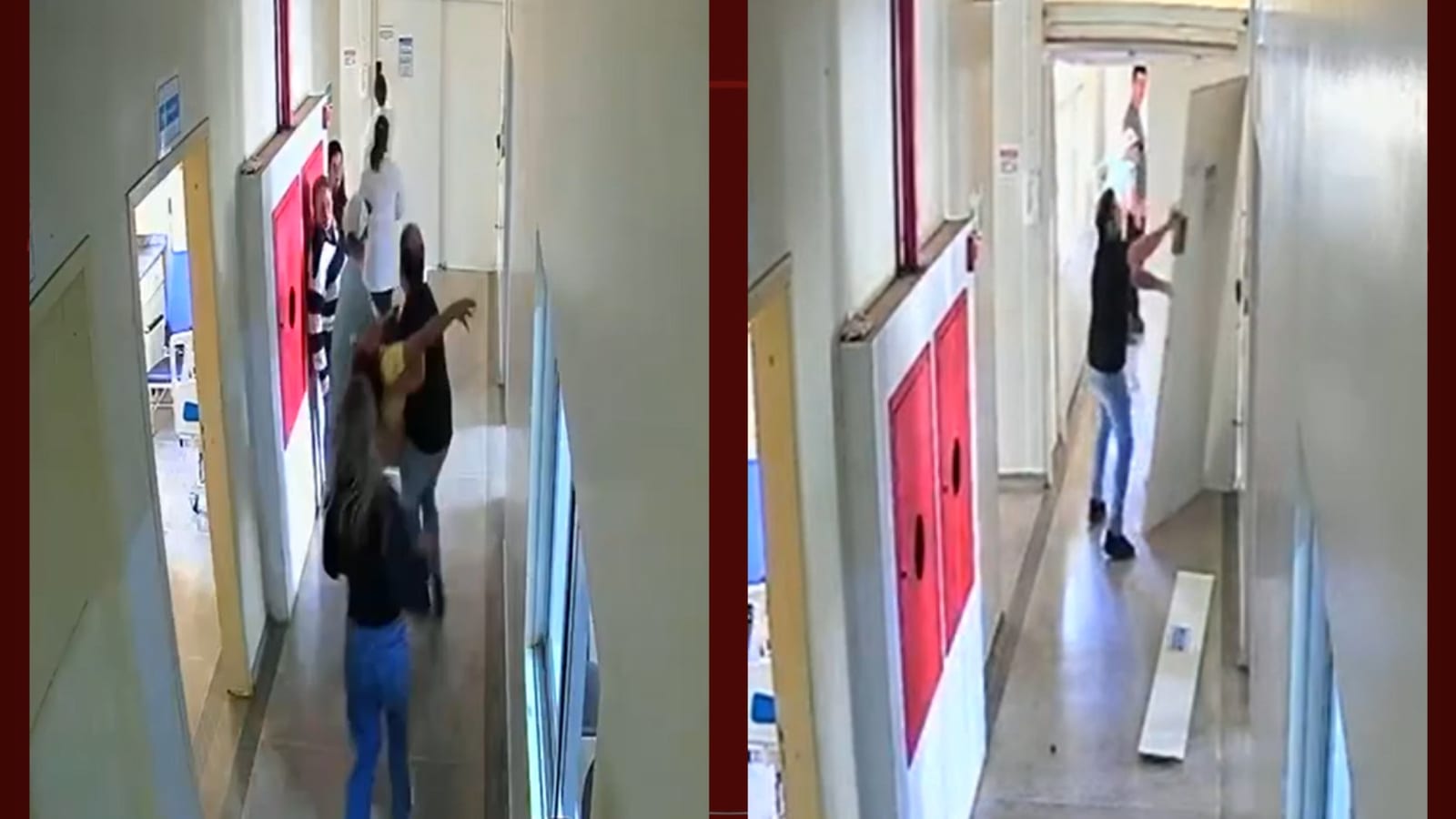Vice-prefeito arranca porta de hospital ao entrar com paciente no colo, no Paraná