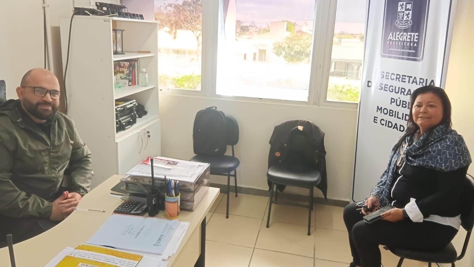 Presidente da Câmara de Alegrete se reúne com secretário de Segurança para tratar de trânsito e mobilidade